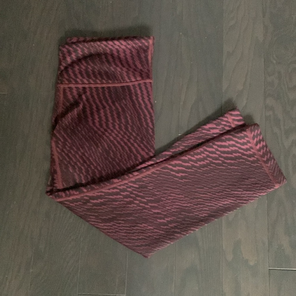 Lululemon Burgundy Patterned Leggings